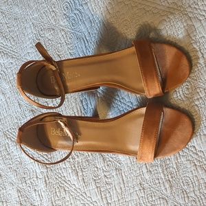 Bella Marie Block Ankle Strap Sandals